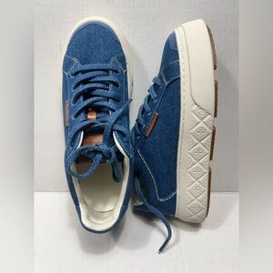 Tory Burch Ladybug Sneaker Trainer In Blue Denim Size: 6